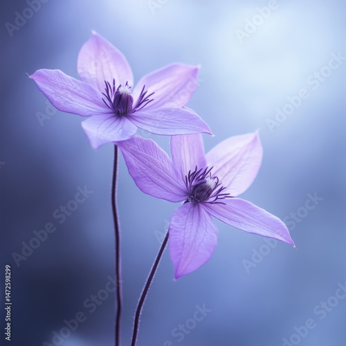 Purple flower blossoms