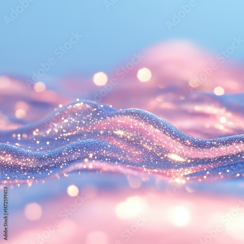 Sparkling shimmering abstract wave