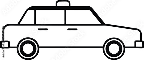 taxi cab on vector illustration