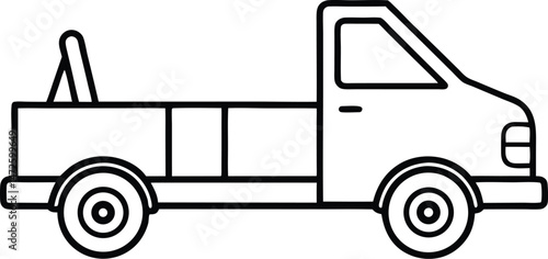 vector illustration of a tow truck 