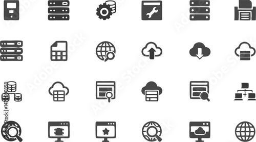 web hosting line icon set  set of outline icons re (1) [Converted].eps