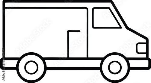 vector illustration of a utility service truck