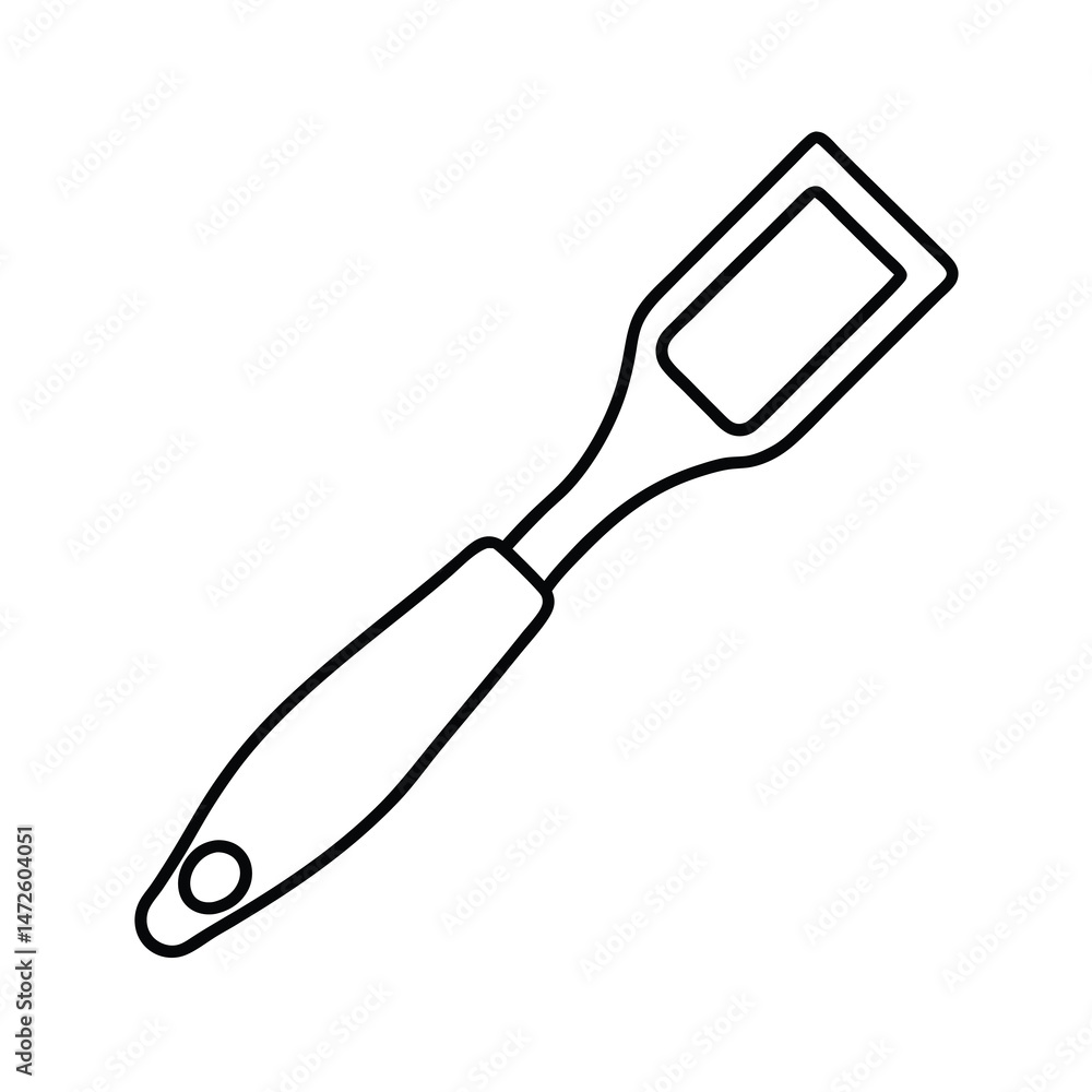 Obraz premium peeler kitchen tool outline vector
