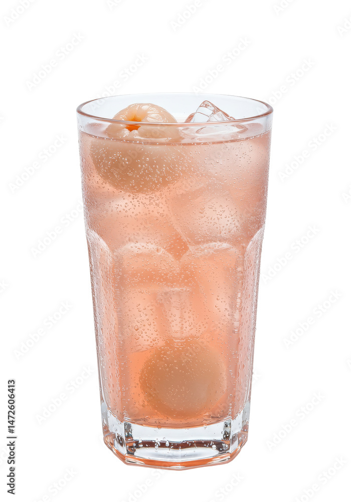 custom made wallpaper toronto digitalRefreshing pink drink with ice and lychee in clear glass, inviting and appetizing
