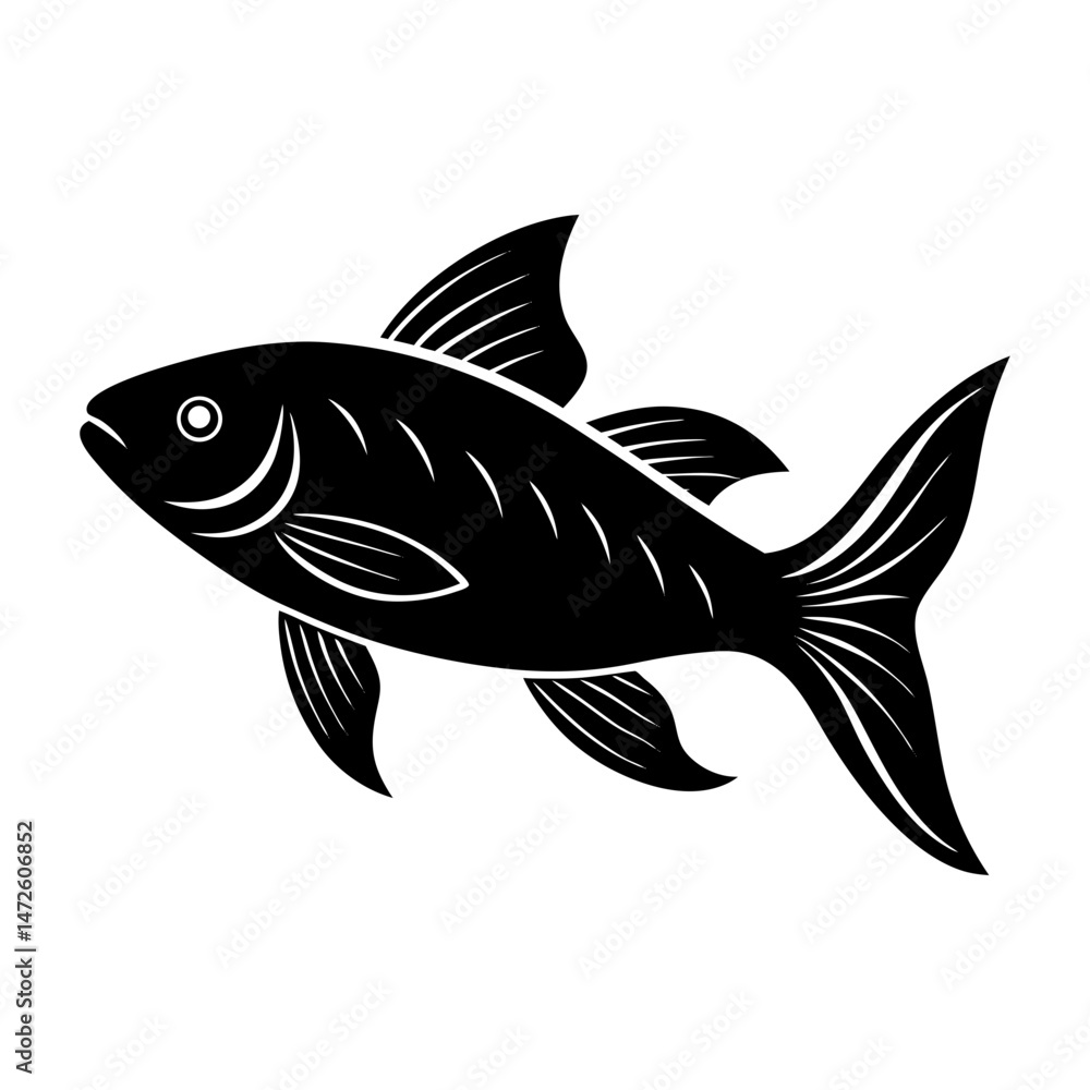 Fototapeta premium Fish Silhouette vector illustration
