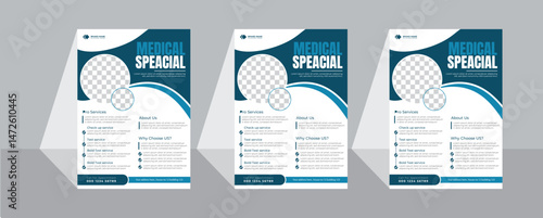 Creative medical healthcare flyer poster template design