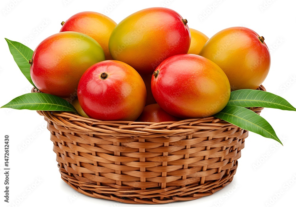 A basket of fresh, ripe red and green apples, a healthy and sweet fruit, isolated in its juicy organic state A basket of fresh, ripe red and green apples, a healthy and sweet fruit, isolated in its juicy organic state