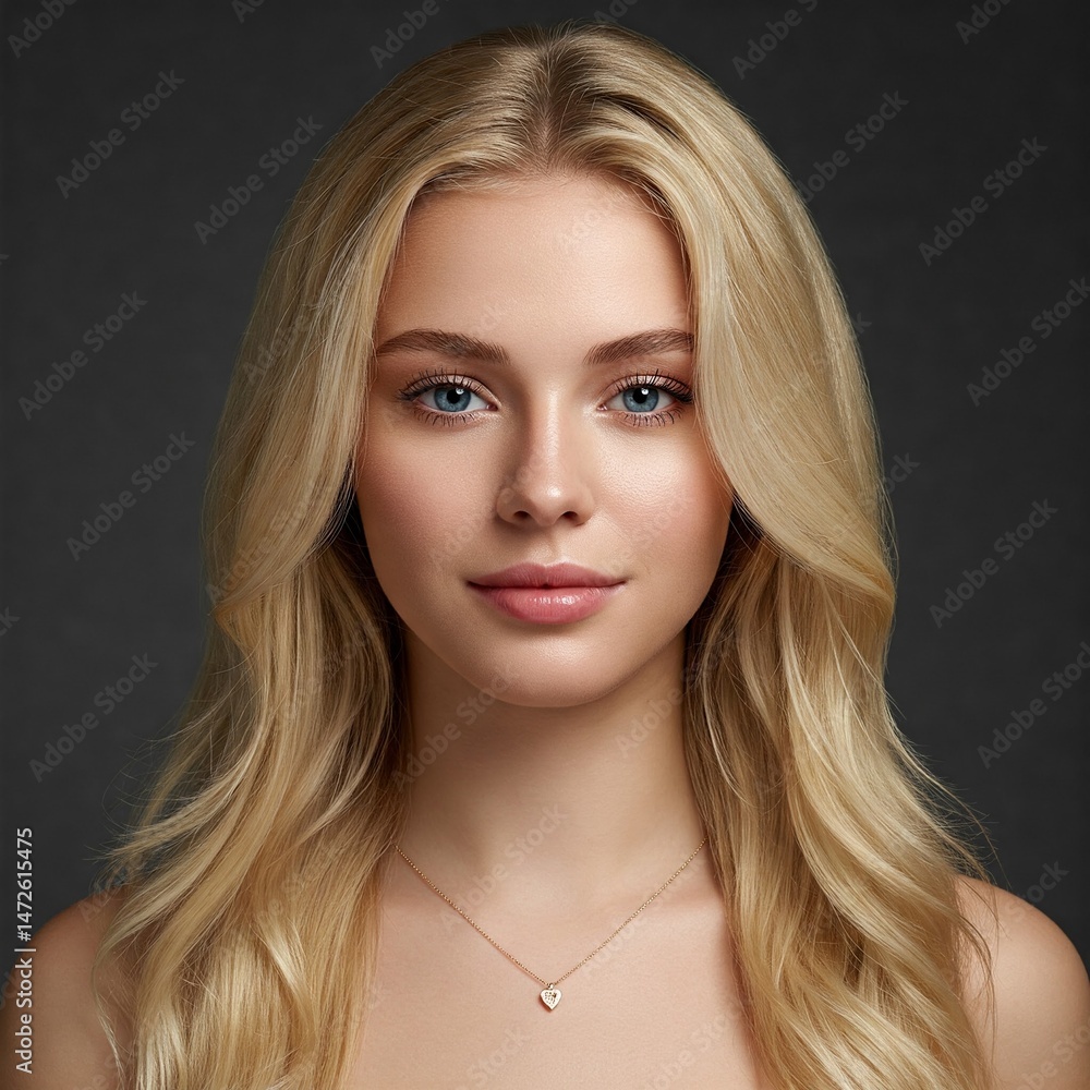 Naklejka premium Beautiful blonde women smile 