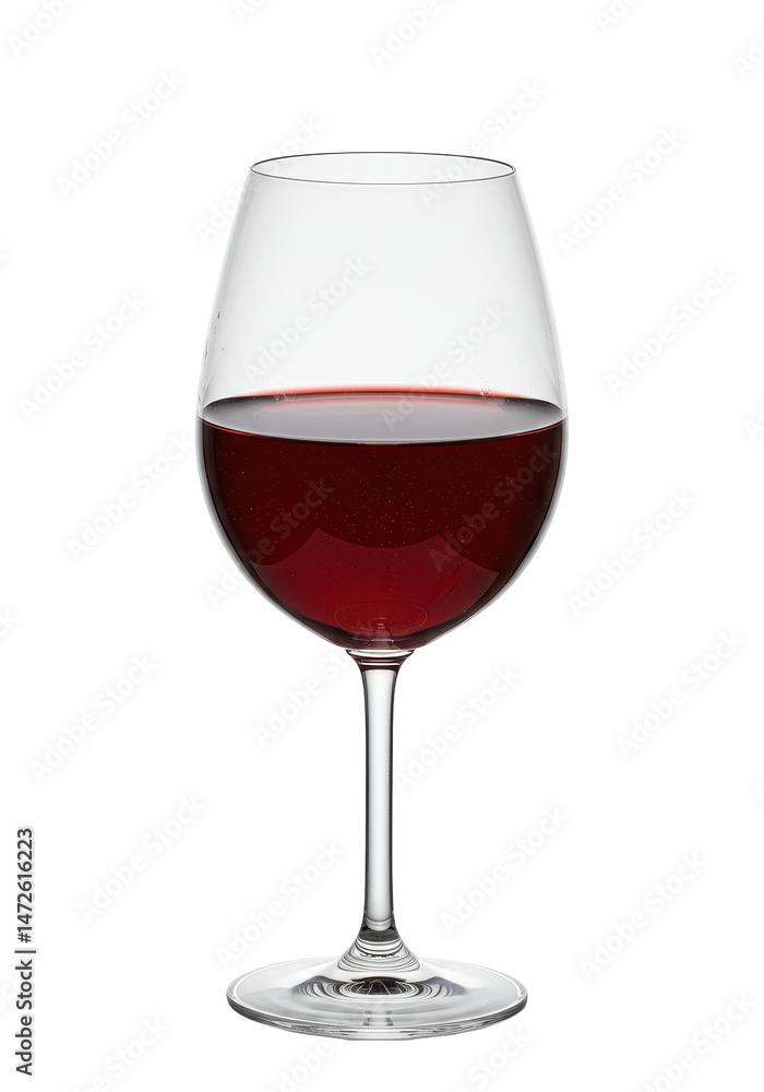 Elegant wine glass filled with red liquid on a stark black background. Fine wine showcased Elegant wine glass filled with red liquid on a stark black background. Fine wine showcased
