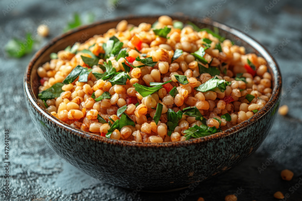 Bowl overflowing with colorful chickpeas. Bowl overflowing with colorful chickpeas.