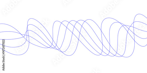 Abstract blue background with a glowing abstract waves. Abstract wave element for design. Digital frequency track equalizer, Futuristic background design. Long exposure, Light painting photography.