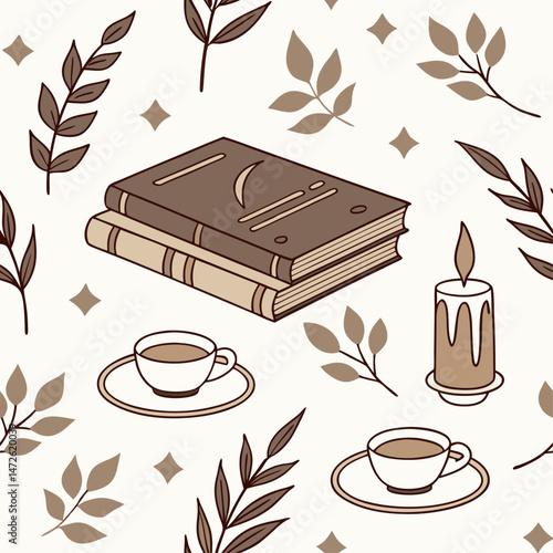 A seamless, repeating pattern with different things