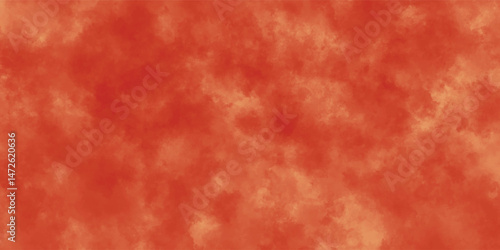 Misty Red Pigment Formations Floating Through a Water-Stained Canvas

