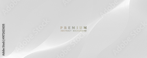 Premium background design with diagonal line pattern in grey colour. Vector white horizontal template for business banner, luxury voucher, prestigious gift certificate