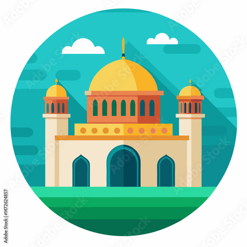 taj mahal vector illustration