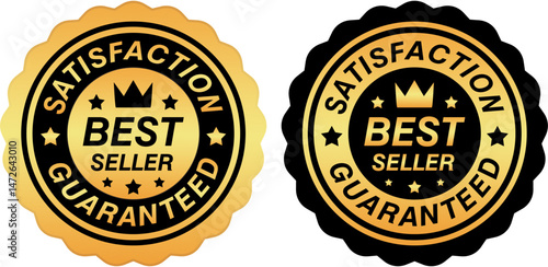 Best Seller Badge Vector Design – Premium Quality Label, Top Rated Icon, Promotional Sticker for E-commerce, Marketing, Advertising, and Online Store Graphics
