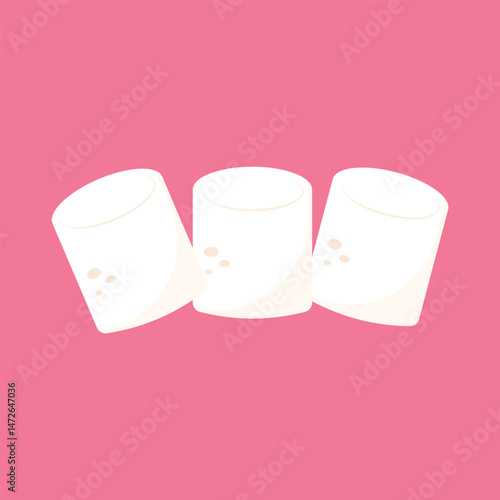 Marshmallow Icon Vector Design.