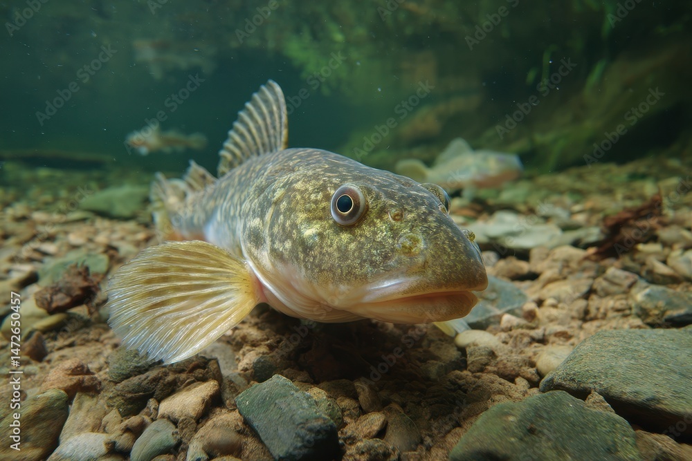 Fototapeta premium European Bullhead: A Freshwater Treasure of Nature's Underwater Fauna