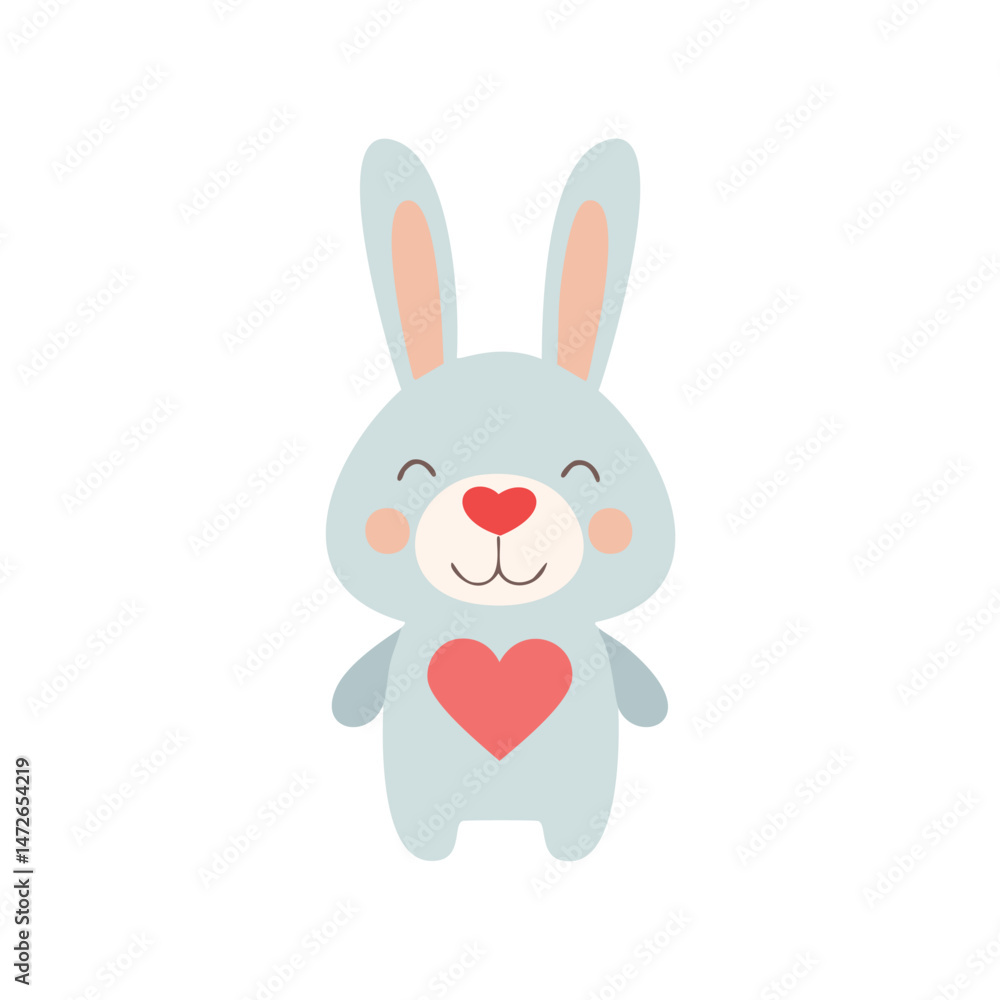 Obraz premium rabbit with heart