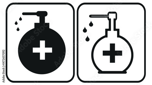  sanitise icon vector on white background