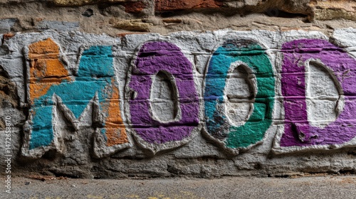 Colorful graffiti spelling 