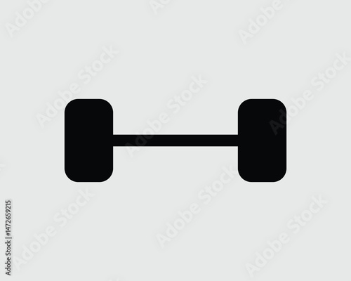 Dumbbells Silhouette Symbol, Fitness Icons,  Gym Workout