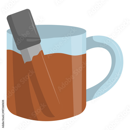 Hot tea served with infuser