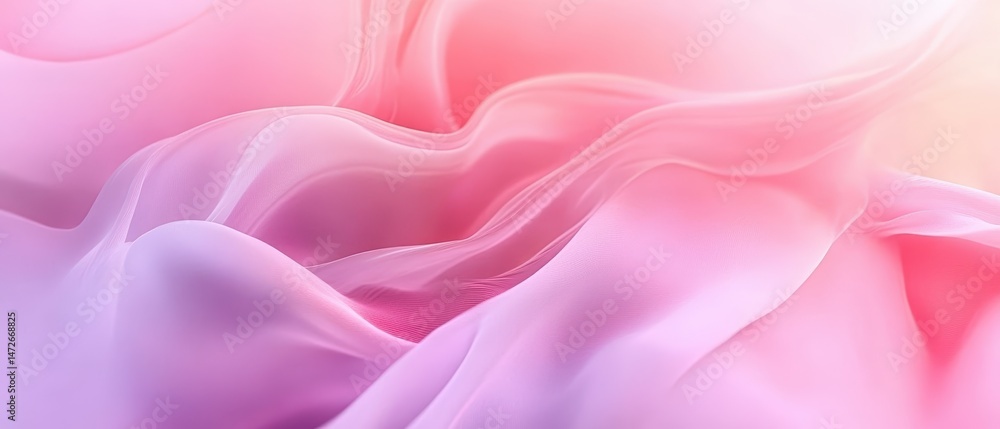 Abstract flowing fabric in soft pink and purple colors with smooth silky texture and gentle folds, modern artistic background for designs and creative projects Abstract flowing fabric in soft pink and purple colors with smooth silky texture and gentle folds, modern artistic background for designs and creative projects