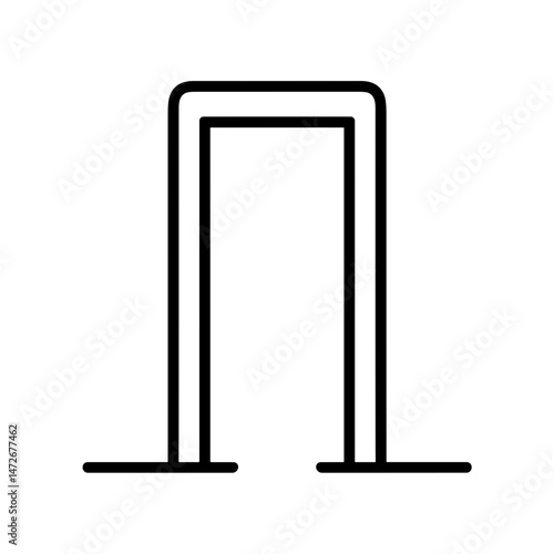 Security Checkpoint with Metal Detector Icon  