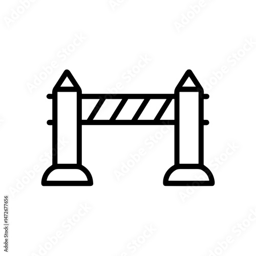 Graduation Ceremony Barricade Marking Processional Route  