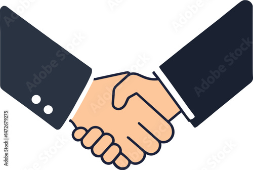 Business handshake symbolizing agreement and partnership  