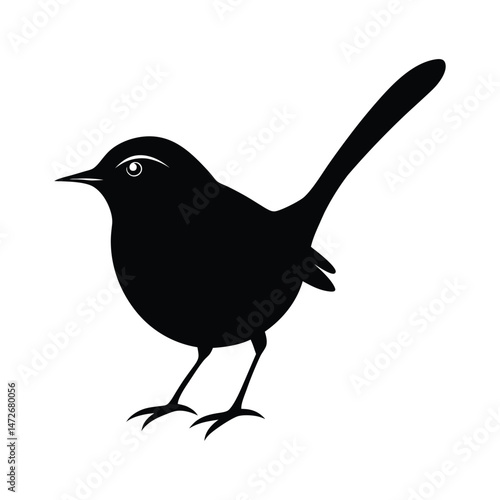 bird silhouette illustration on white background