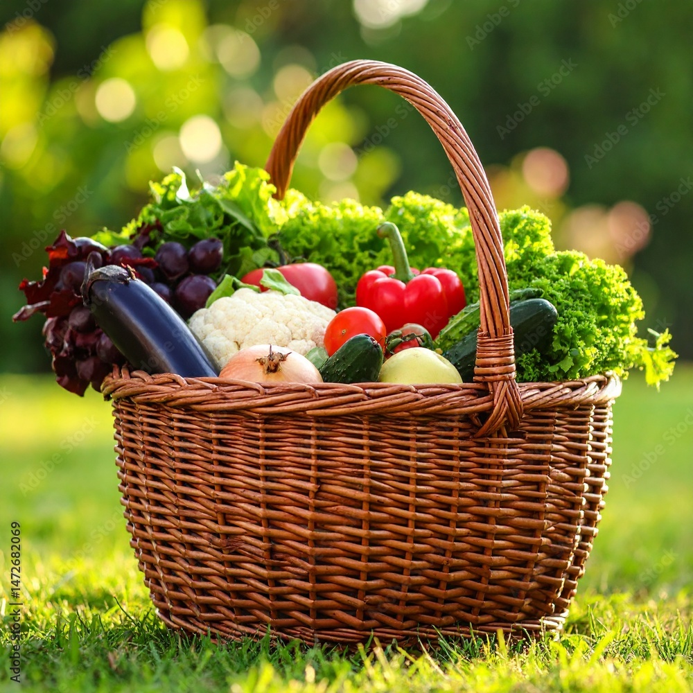 fresh vegetables in a basket
