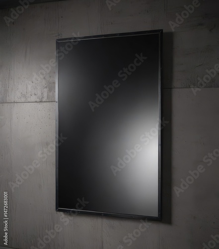 Mirror-like black aluminum panel, industrial chic finish  ,  matte black,  polished