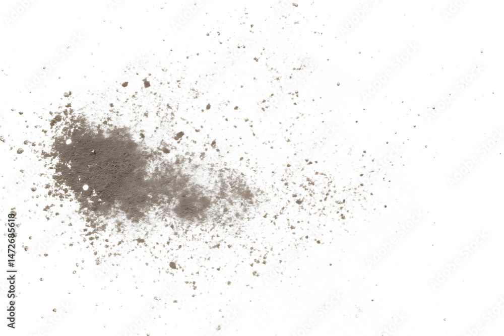 Abstract Brown and White Powder Explosion on Black Background Abstract Brown and White Powder Explosion on Black Background