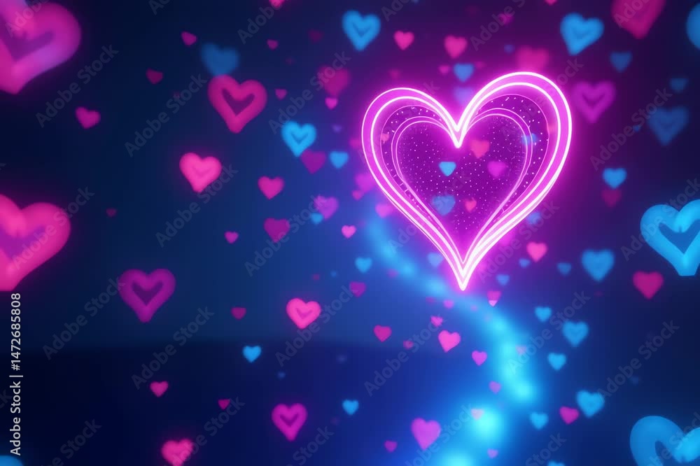 pink blue heart dark blue pink blue heart dark blue