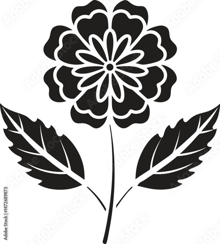 set of flowers
