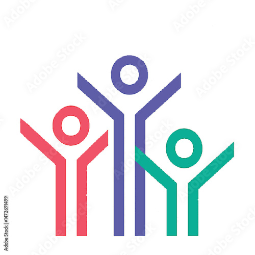 people family together human unity logo vector icon