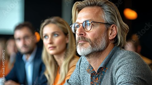 Attentive Man in a Business Meeting