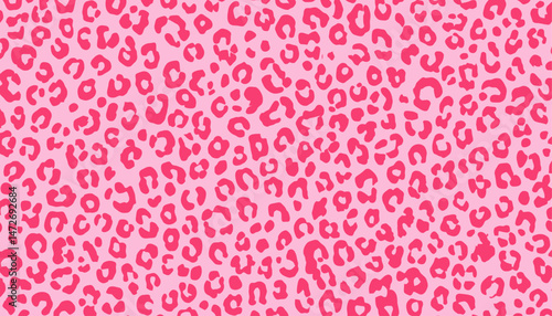 Y2K Barbiecore Pink Leopard Seamless Pattern � Glam Animal Fur Vector for Cute Kids and Fashion Prints