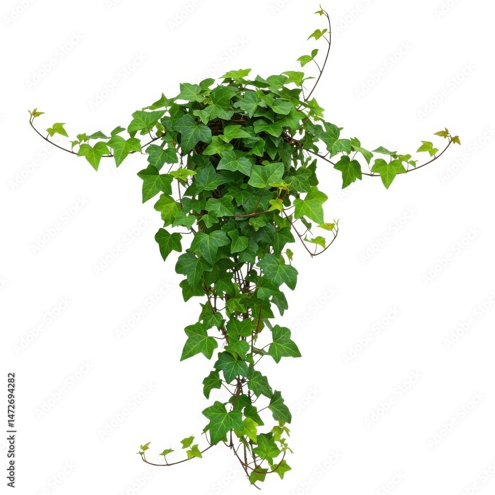 Fototapeta premium Green ivy plant isolated on white background