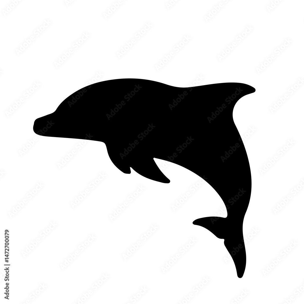 Fototapeta premium silhouette of a dolphin