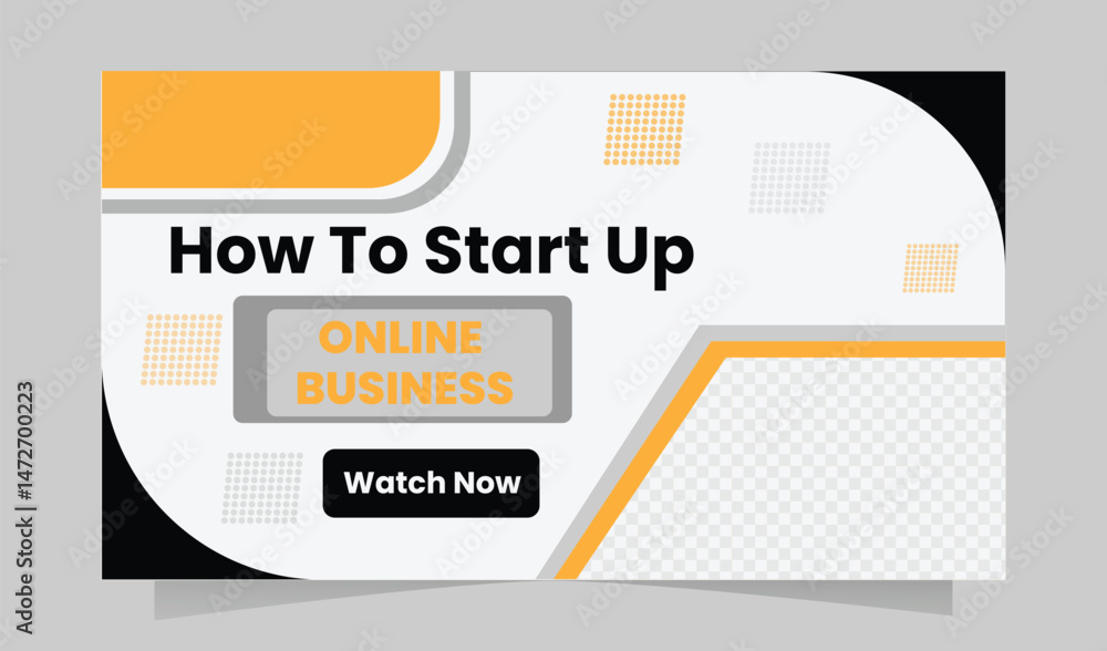 How to start up Youtube video thumbnail template How to start up Youtube video thumbnail template