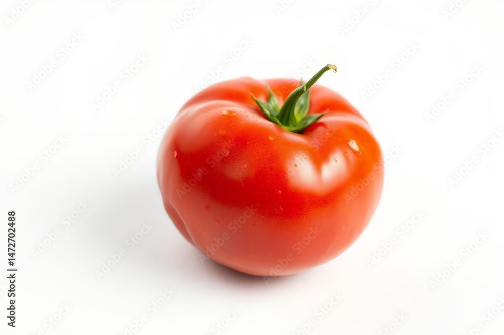 Vibrant Red Tomato Close-Up Vibrant Red Tomato Close-Up
