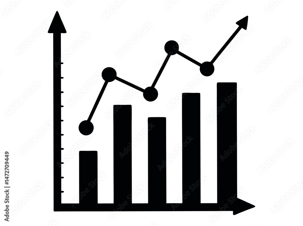 black and white chart showing upward growth. graphic of a rising bar graph with data elements. modern graphic of a rising bar graph, perfect for showcasing growth and data. business, finance, success, black and white chart showing upward growth. graphic of a rising bar graph with data elements. modern graphic of a rising bar graph, perfect for showcasing growth and data. business, finance, success,
