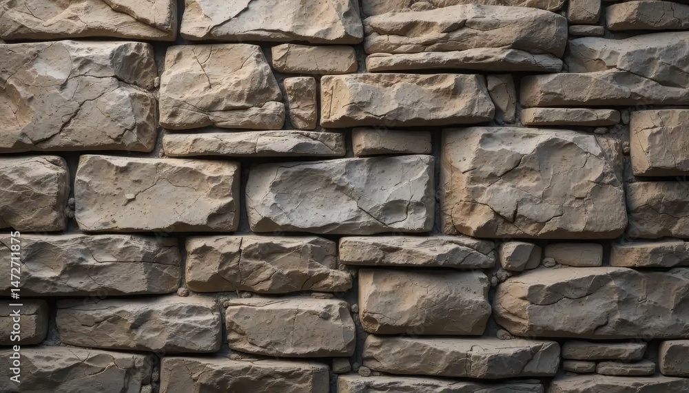 Rustic Stone Wall Texture: A Close-Up View of Brown and Beige Irregular Stones Rustic Stone Wall Texture: A Close-Up View of Brown and Beige Irregular Stones