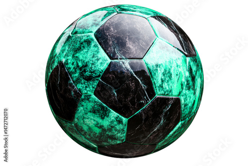 Colorful soccer ball design with a unique style and texture