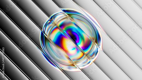 Fotografie 3d rendering of dispersion effect