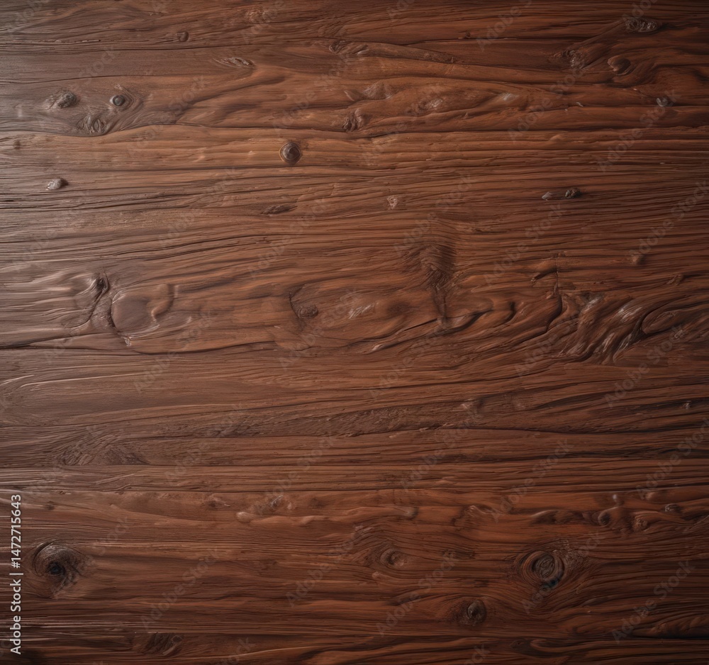 Fototapeta premium Deep brown wood grain, rich texture, knots visible, knot, wooden background, aged wood