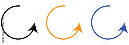 Refresh icon  set  on white background. 